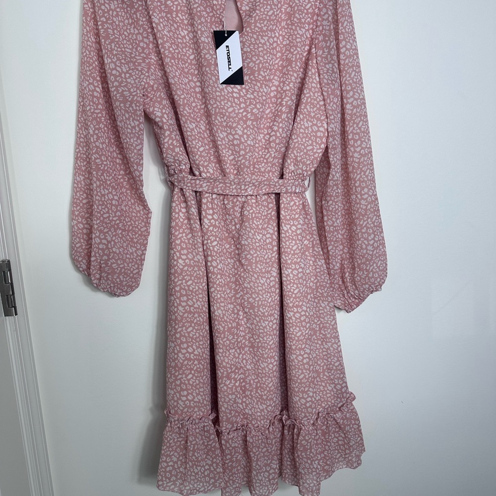 Etosell Pink Floral Women's Dress
